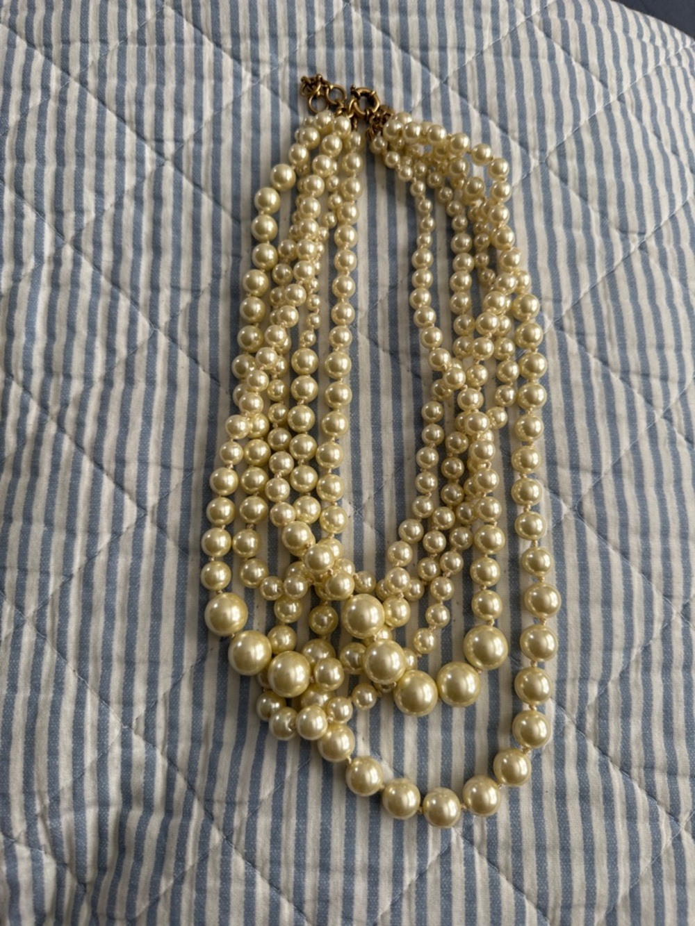J. Crew Multi-Strand Faux Pearl Necklace - Cream